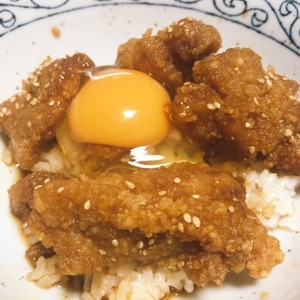 簡単甘だれ唐揚げ丼